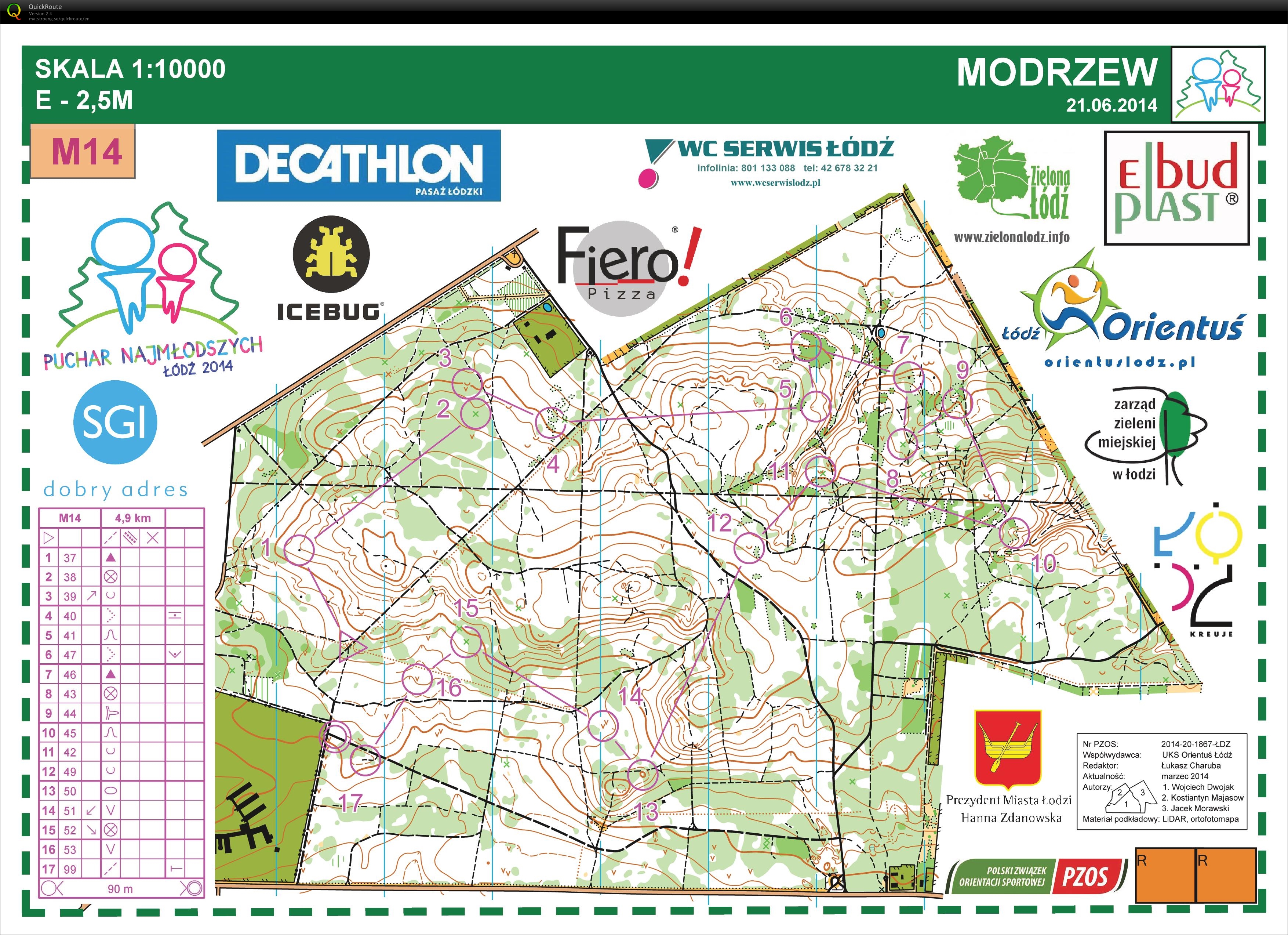 M14 course from the Youngsters' Cup (21.06.2014)