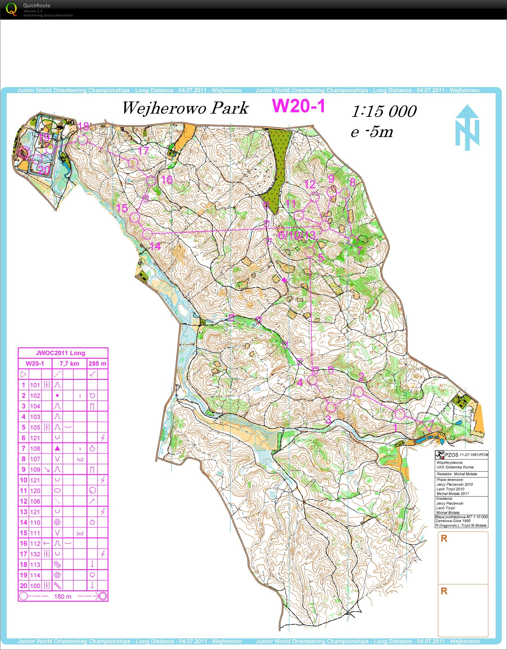 MP camp, long W20 from JWOC 2011 (13-09-2014)