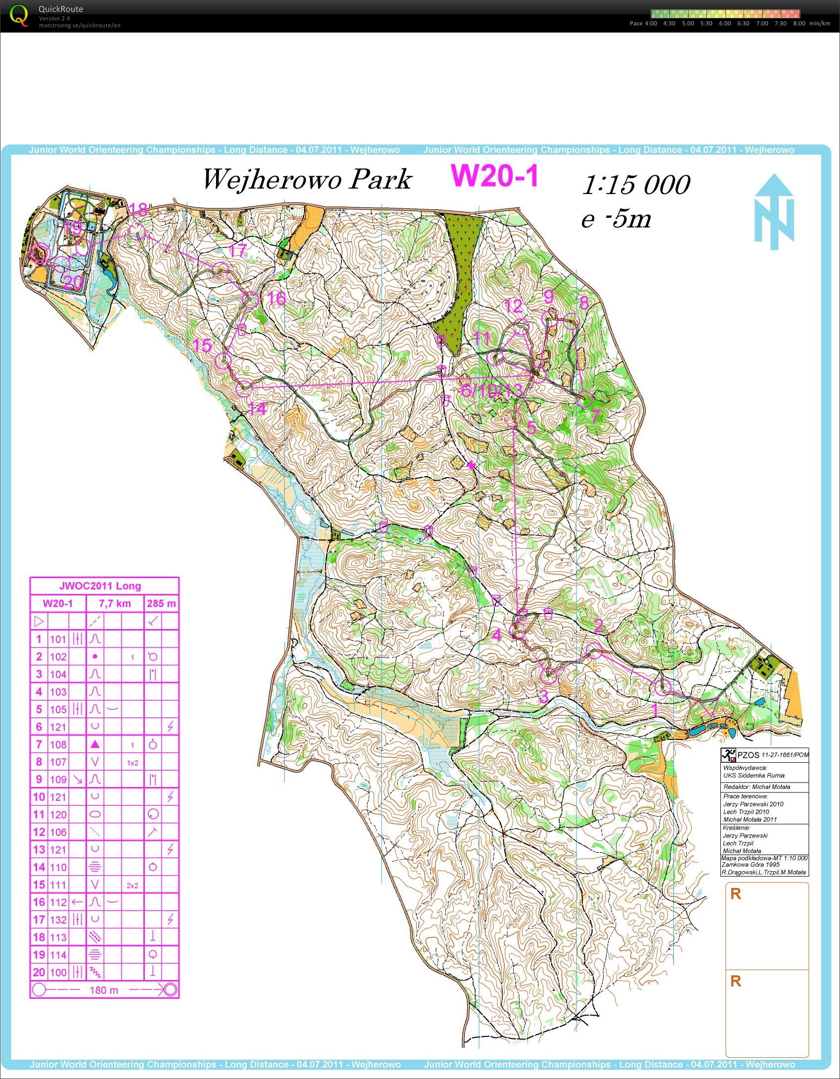 MP camp, long W20 from JWOC 2011 (13/09/2014)